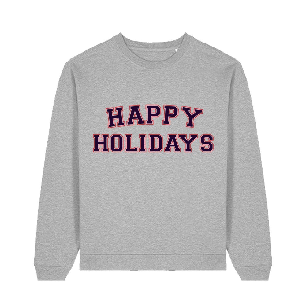 Grey Sweatshirt Happy Holidays