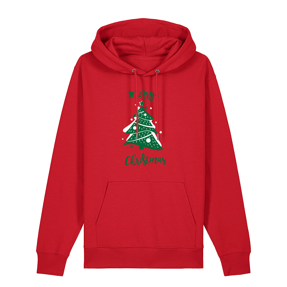 Red Hoodie - Green Tree Graphic